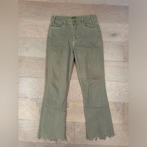 MOTHER The Weekender Fray Iceberg Green Size 27